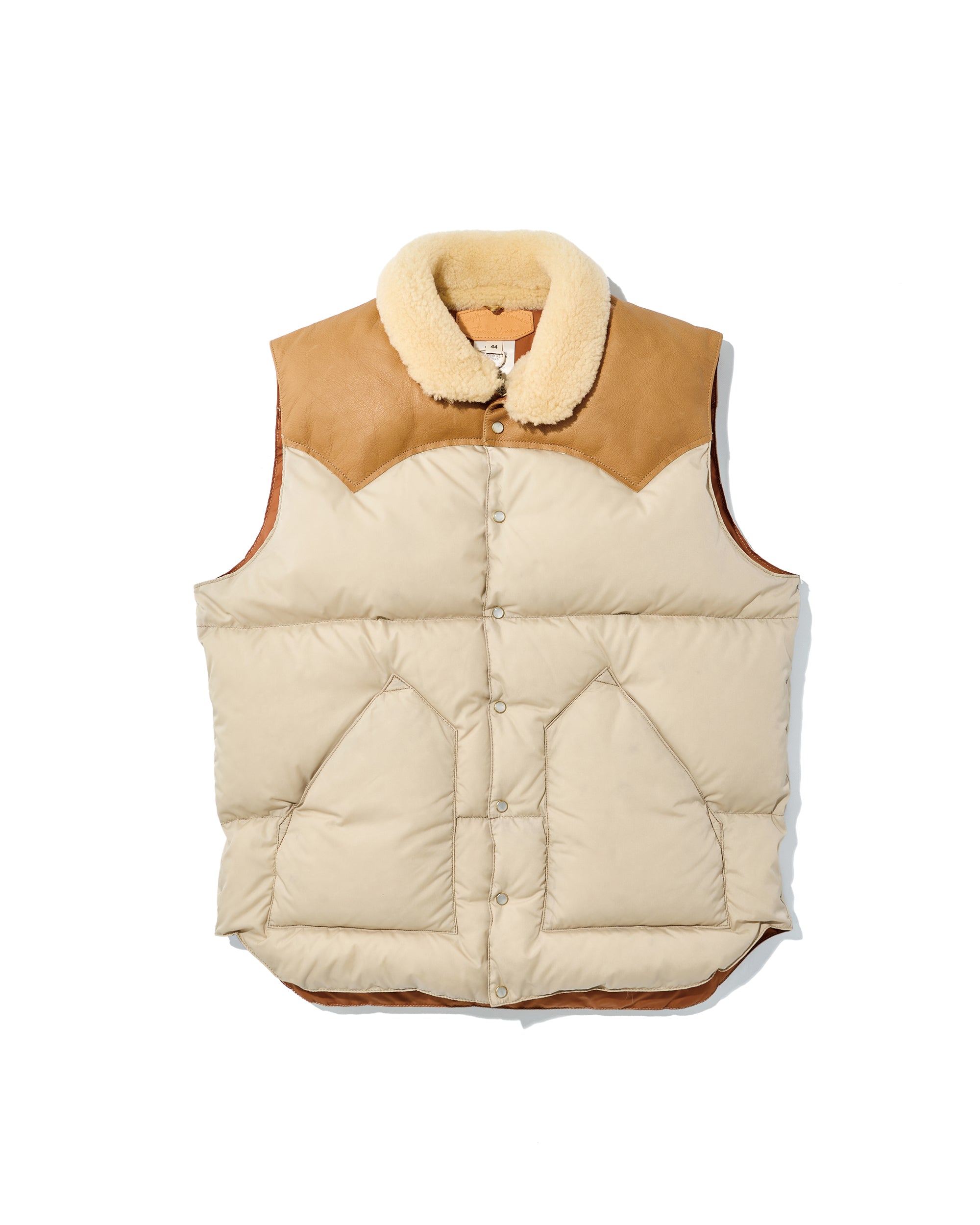美品　Rocky Mountain ダウンベスト　ムートン襟　クリスティ　日本製 Christy Vest｜天然ムートン襟 700FP ダウンベスト｜Rocky Mountain