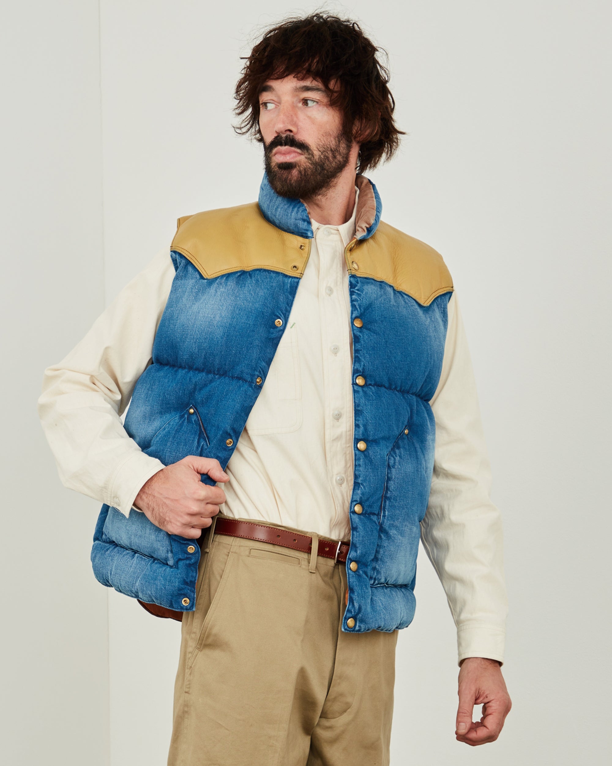 Down Vest Denim
