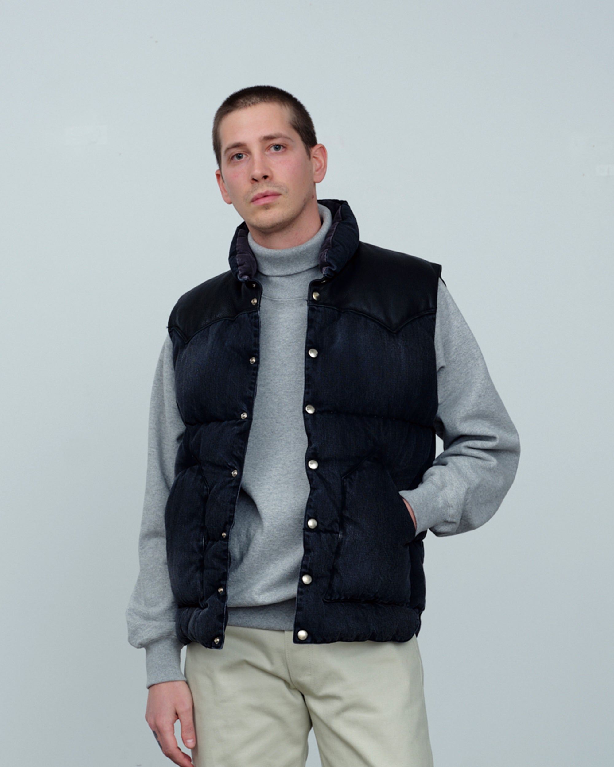 Down Vest Denim