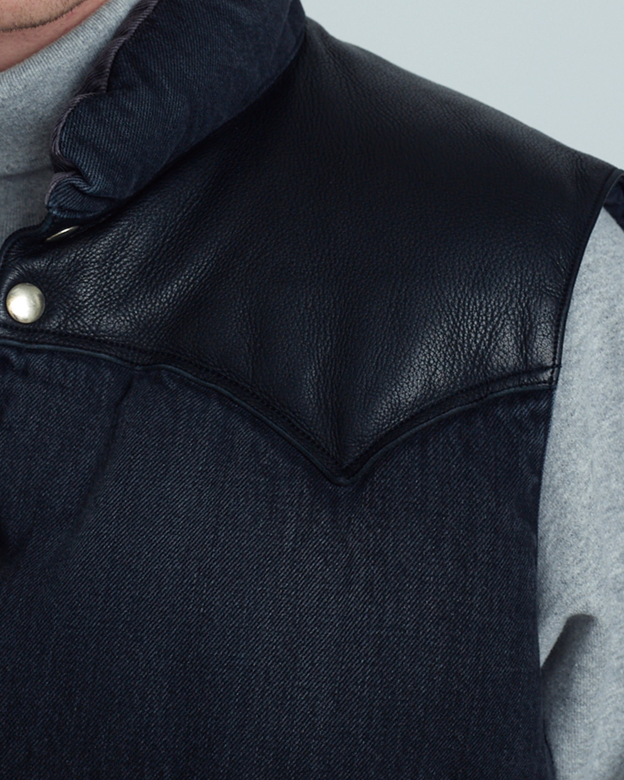 Down Vest Denim