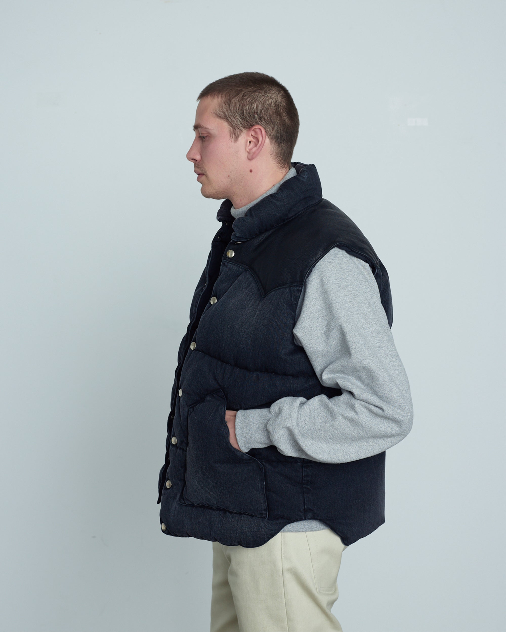 Down Vest Denim