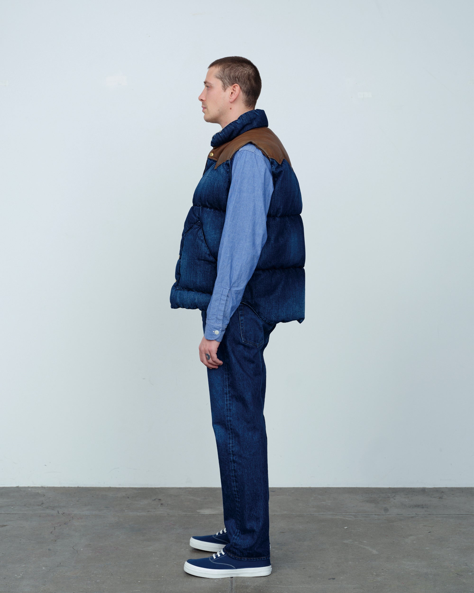Down Vest Denim