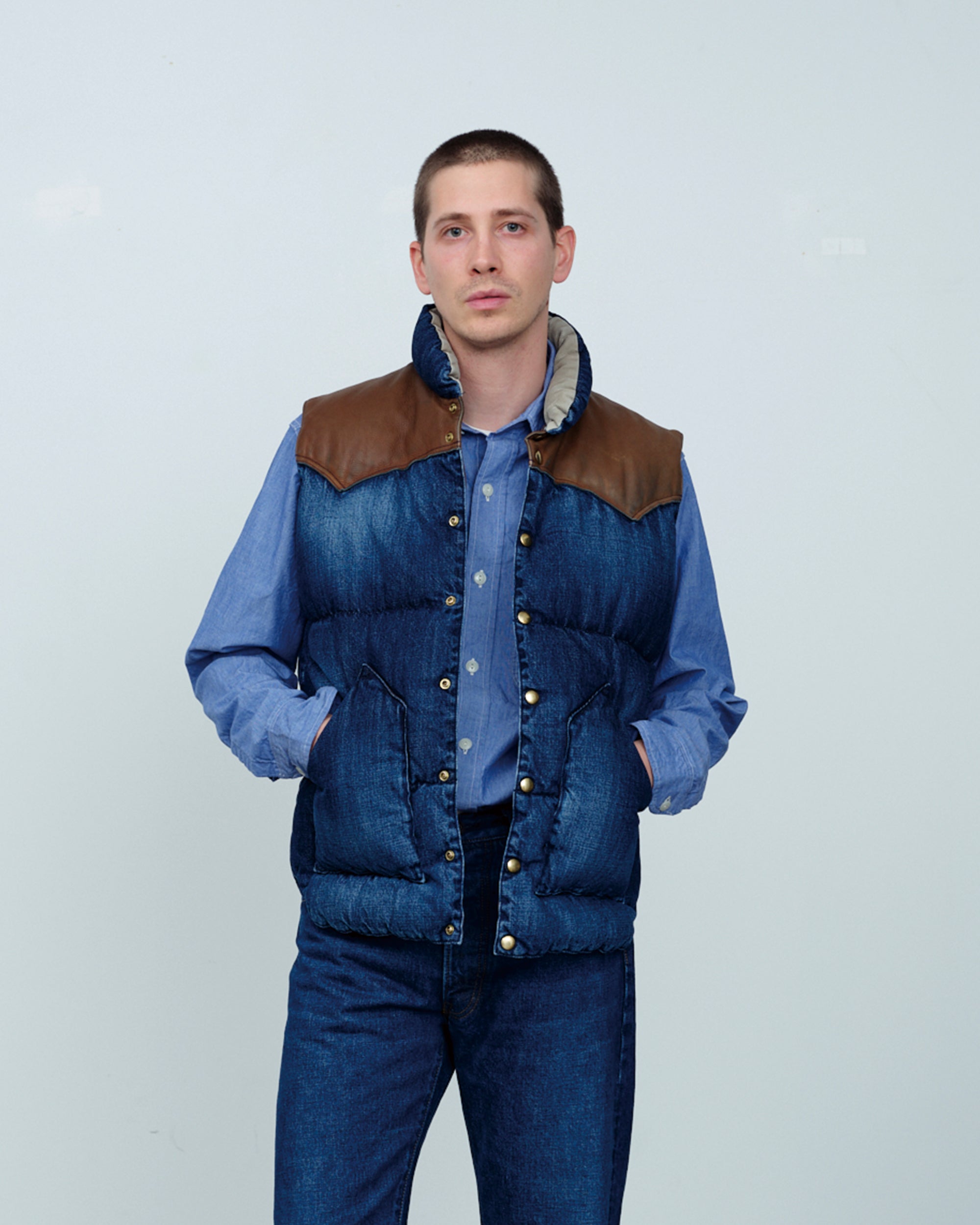 Down Vest Denim