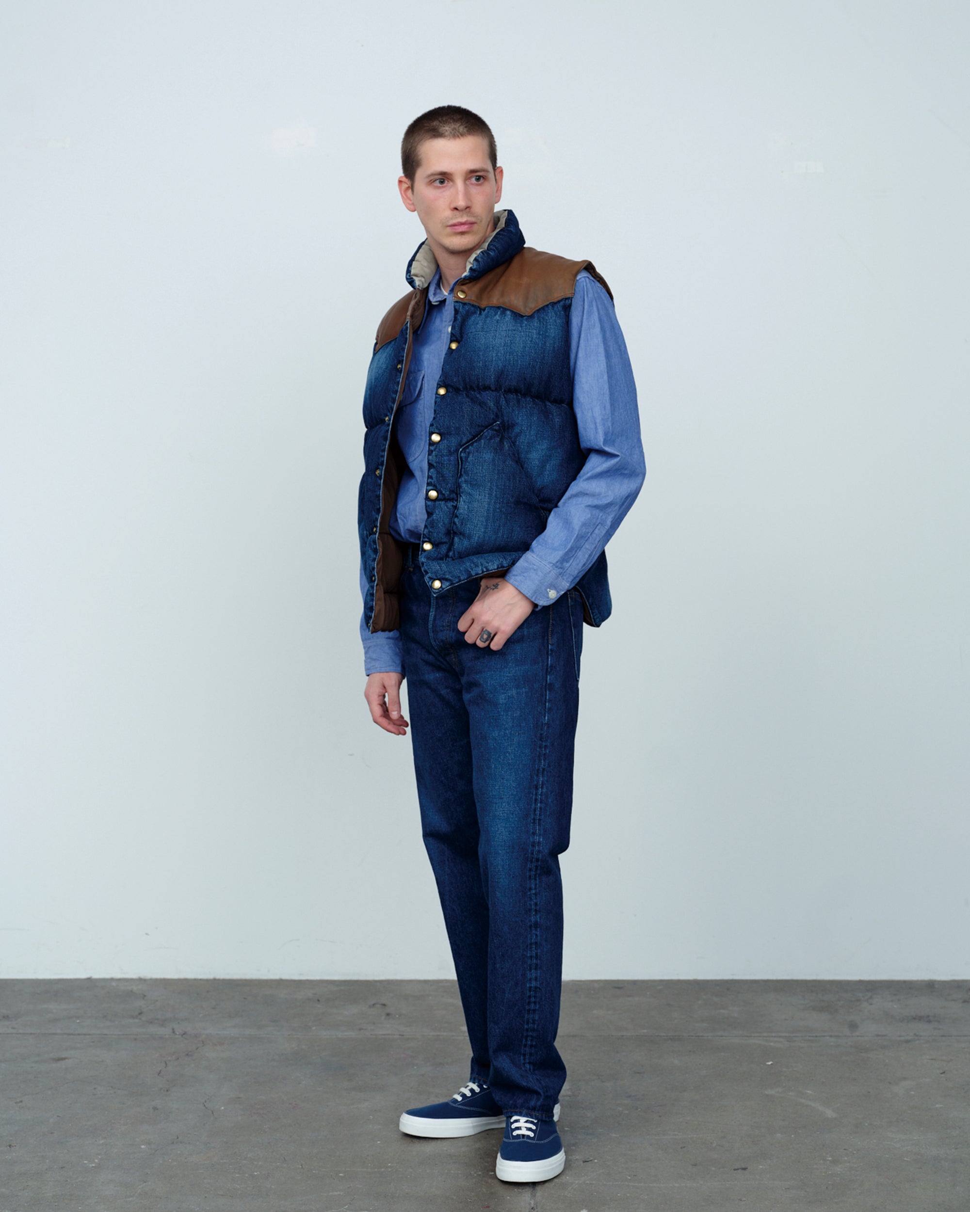 Down Vest Denim