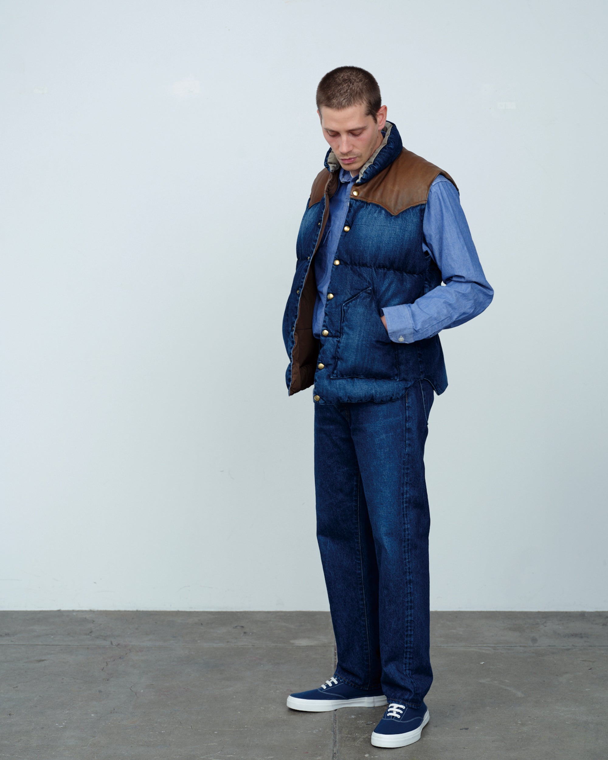 Down Vest Denim