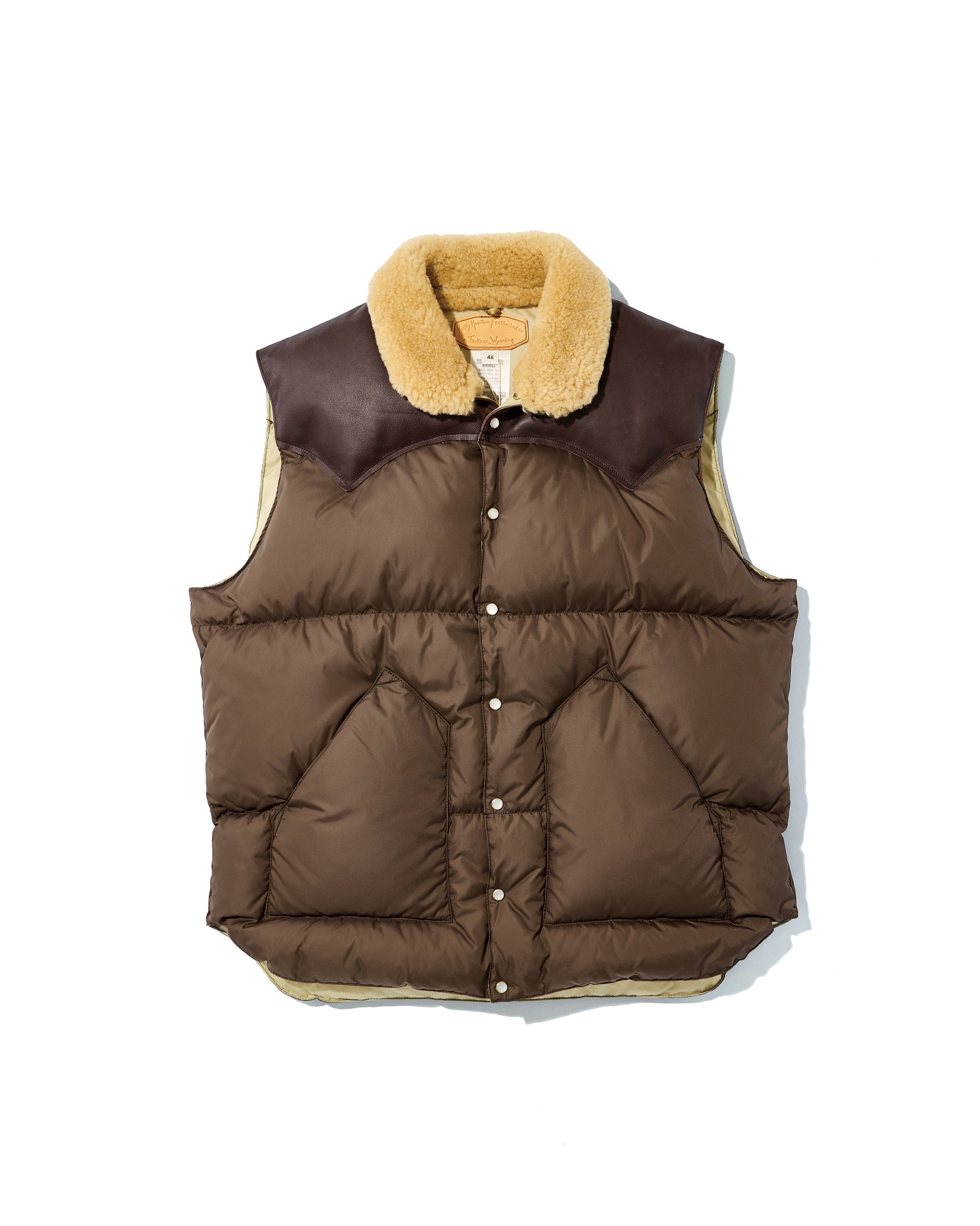 Christy Vest｜天然ムートン襟 700FP ダウンベスト｜Rocky Mountain
