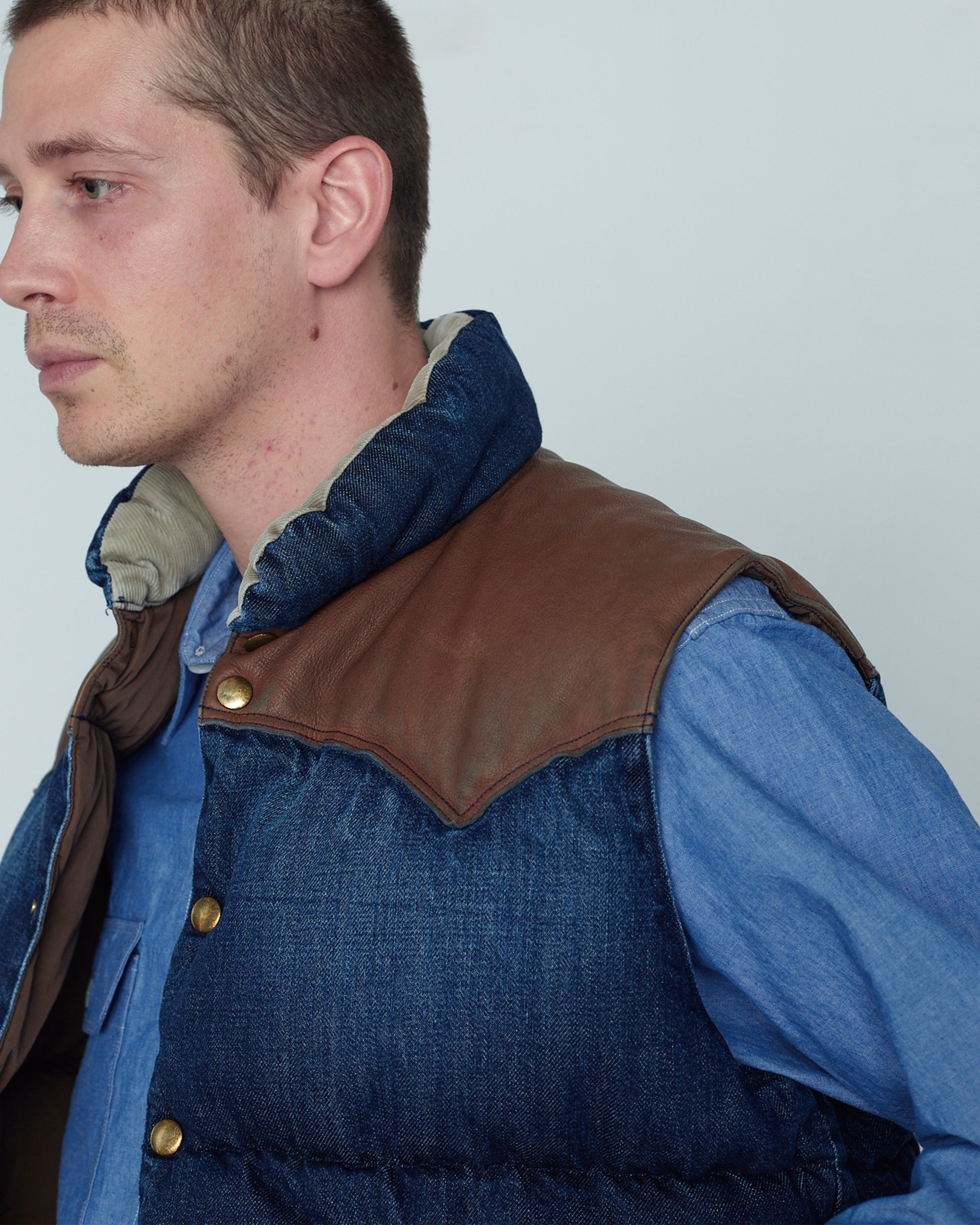 Down Vest Denim