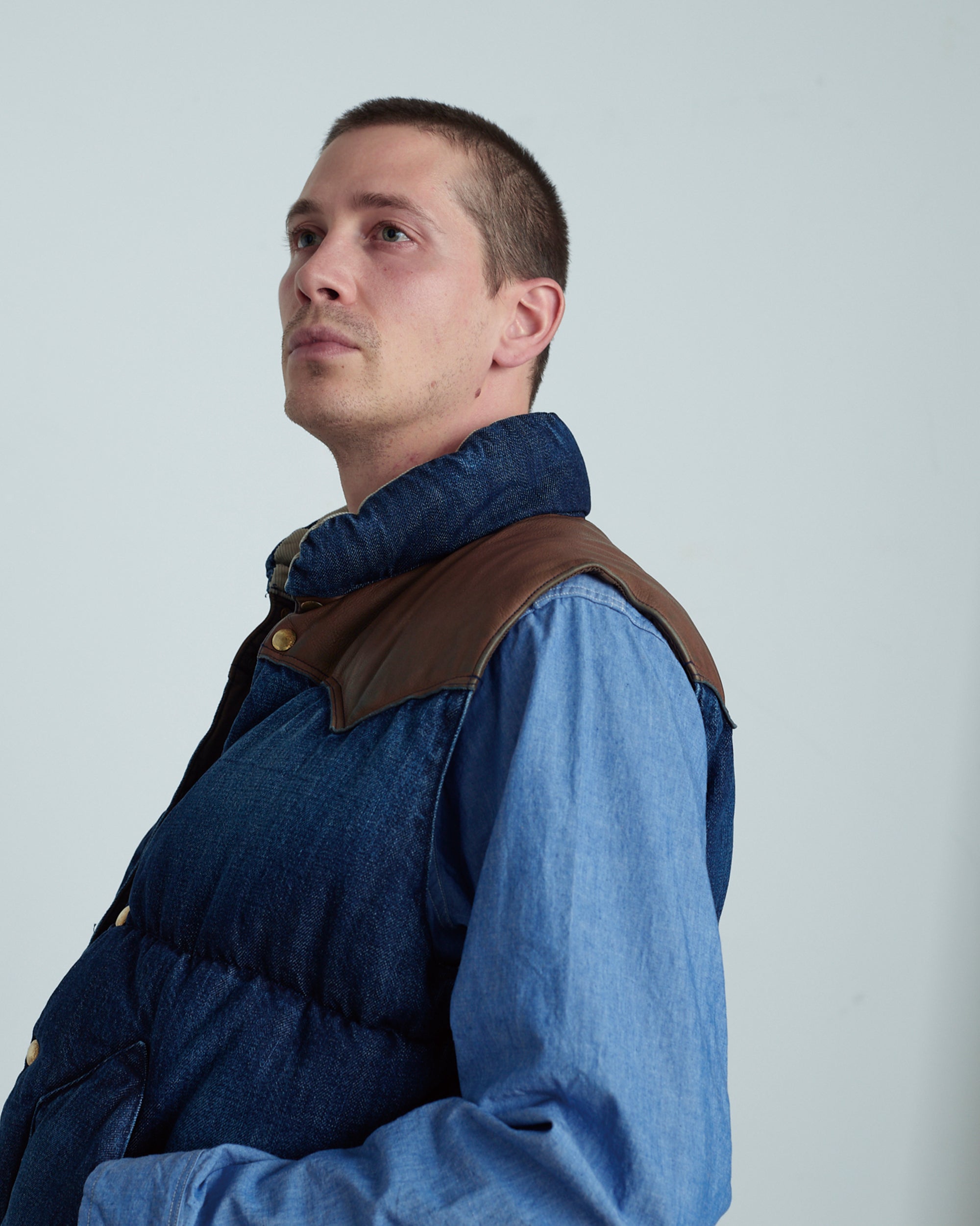 Down Vest Denim