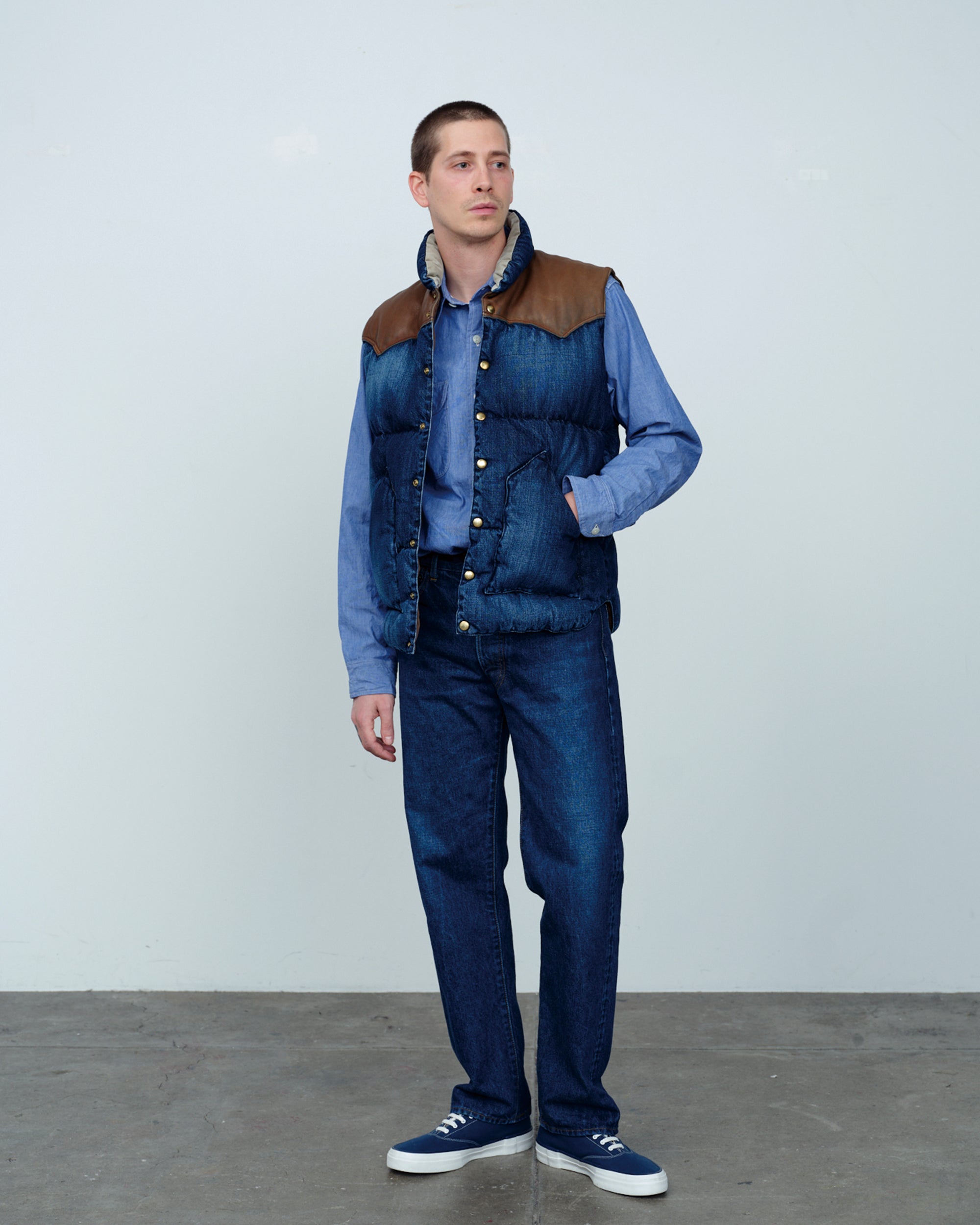 Down Vest Denim