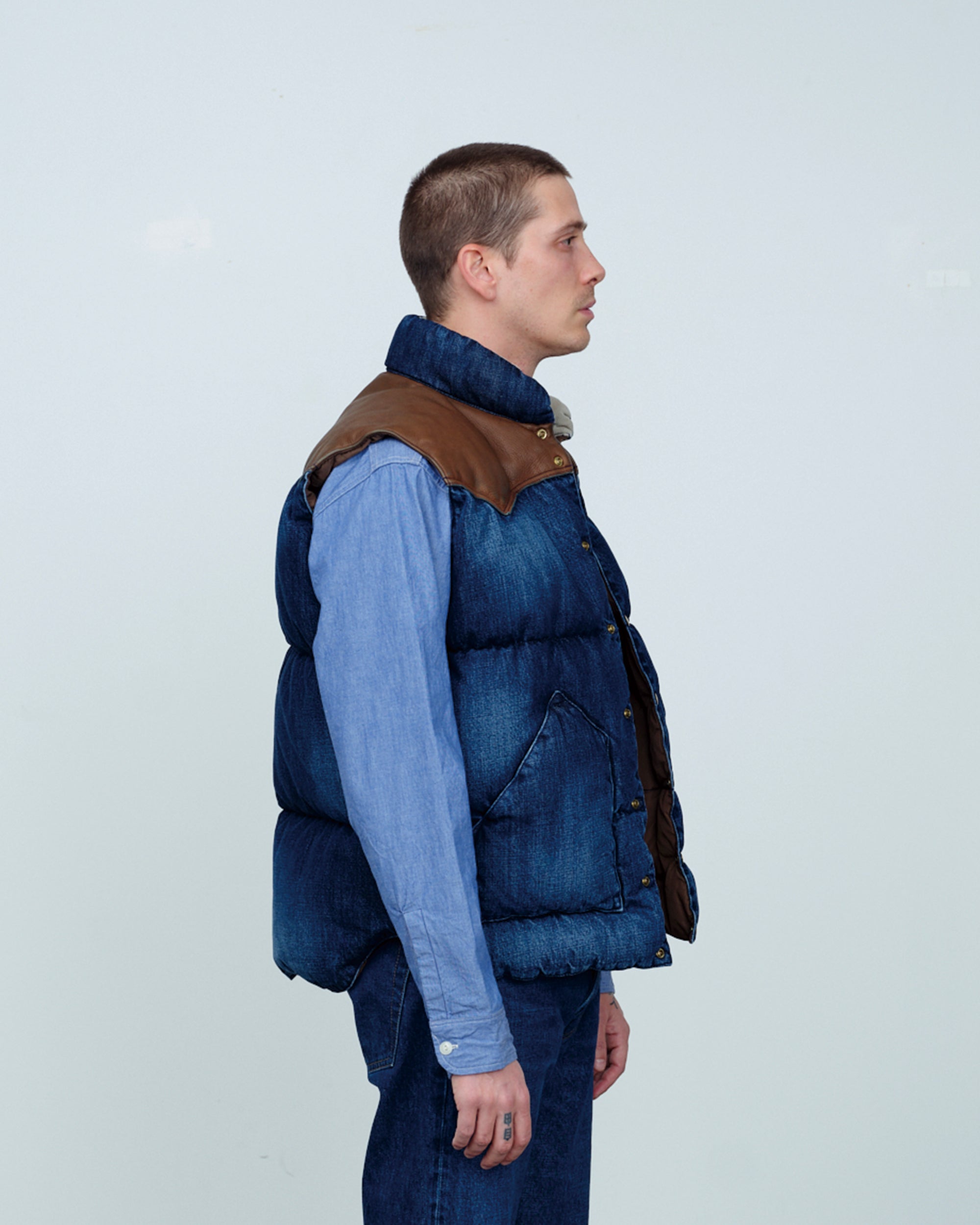 Down Vest Denim