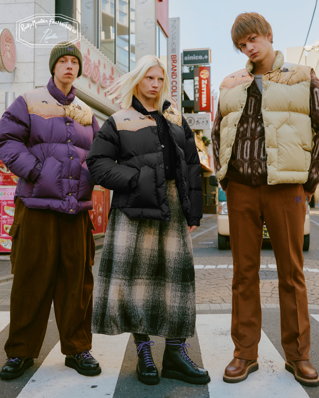 ロージーモンスター　3way peplum outer　※キルティングベストのみ Needles Crane Yoke Down Vest
